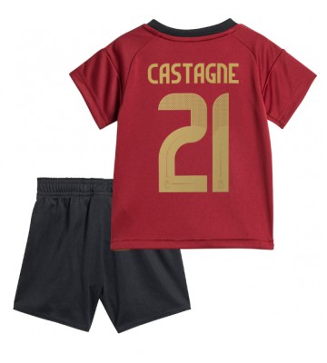Belgien Timothy Castagne #21 Hemmakläder Barn EM 2024 Kortärmad (+ Korta byxor)